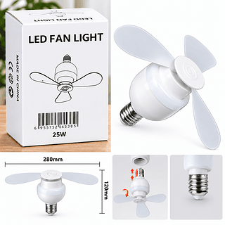 Ventilador de FAN com 3 Pás Branco 25W