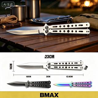 ￼23CM Faca de Pesca Multiuso Camping Dobrável Alta Precisão Aço Inox Cores Sortidas—BAMX
