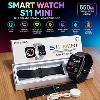 Smart Watch Relogio S11 mini inteligente 39mm series 10 2025 2 Pulseiras