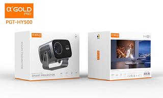 ￼Projetor A10 Android TV 4K Dual Band WIFI 6.0 Bluetooth 5.0 Cinema Portátil Escritório Sala—AGOLD