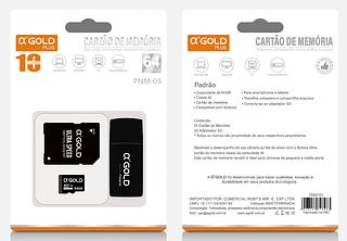 Cartão de Memória Micro Sd 64GB Original com Adaptador Sd para Celular Notebook Filmadora-AGOLD