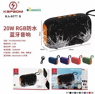 Caixa de Som Bluetooth 20w RGB Rádio FM USB