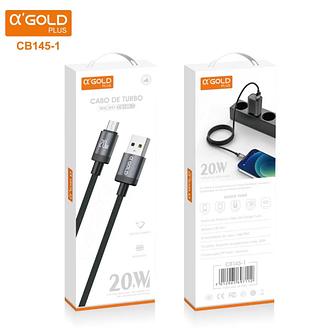 Original Cabo carregamento Turbo 20W USB - V8 Fast Data 1M