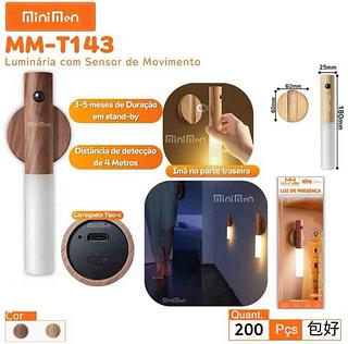 2pc Luzes Led Recarregável Spot Luminária Sensor Presença