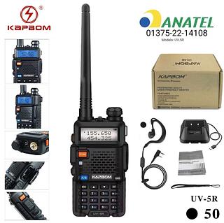 Radio Ht Dual Band(uhf+vhf) Baofeng Uv-5r + Laringofone Ptt