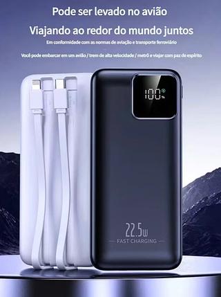 Carregador Portátil grande 20000mah Turbo 22,5W PD carregamento ultrarrápido