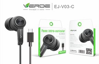 Fone de Ouvido Estéreo com Microfone Tipo C