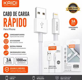 Cabo Carregador Para iPhone Carregamento Super Rápido 18w