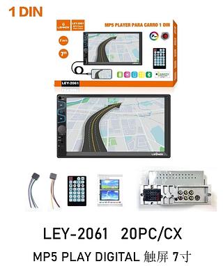 MP5 Player para Carro 1Din Tela 7" Bluetooth FM USB P2 TF—LEHMOX