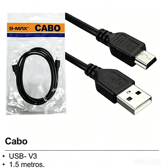 Cabo V3 1.5mt corosso Passa Dados Com Filtro - Usb-v3-1.5m（bm-8664）