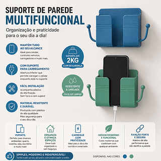 Suporte Para Celular Universal Multiuso Com Adesivo