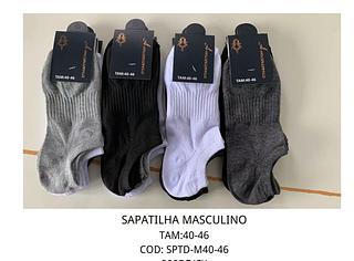 KIT 12 PARES de Meias Soquete Masculinos Cores Variadas 40-46