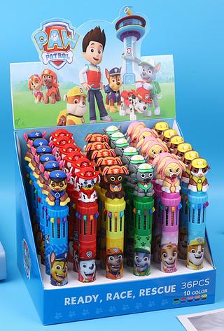 Caneta esferográfica 10 cores multicor，PAW PATROL