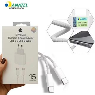 Carregador 35w Cabo Para iPhone 15 Pro Max Usbc Tipo C