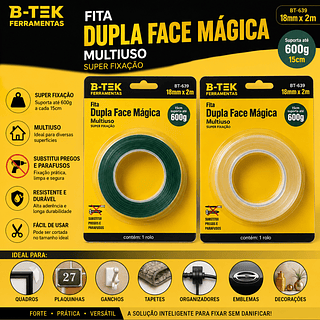 Fita Magica Super Forte Dupla Face 2M