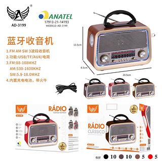 Radio Portátil Altomex A-3199 Am Fm Sd Usb Bluetooth