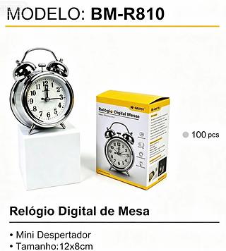 ￼Relógio Despertador Volume Alto De Sinos Estilo Antigo Retro Clássico
