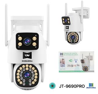 ￼Câmera De Segurança Lente Dupla 2 em 1IP66 Wi-Fi 360° Sensor Movimento Visão Noturna JT-9690PRO