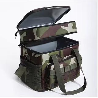 Bolsa Termica de 2 Camadas, Estampa Camuflado, À Prova de Vazamento, para Acampamento, ao Ar Livre