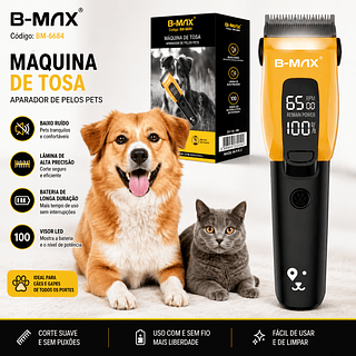 ￼Máquina de Tosa Cortador Recarregável Aparador Pelos Gato Cachorro Pet Animais