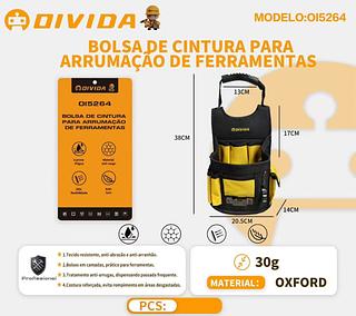 Bolsa de Ferramentas Resistente com Cinto e Alça Removível