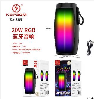 Caixa De Som Bluetooth Portátil Kapbom 20w Preto