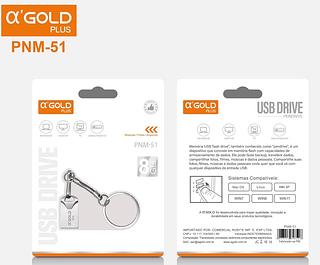 NOVA Mini Pendrive original Chaveiro Metal Usb 8G—AGOLD