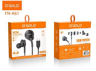 Fone Ouvido FN-A61 Macaron Com Microfone Alta Qualidade Intra Auricular Tecnologia