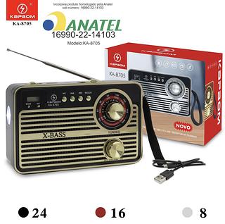 RadioRetro Vintage Fm Am Usb Sd Bateria BLUETHOOL