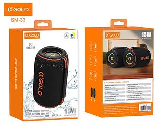 Caixa de Som AGOLD Resistente à Água e Portátil