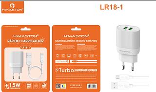 Carregador Rapido Turbo 15w para V8 sacora com 2usb Hmaston