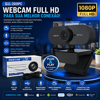 Camera WebCam Full HD 1080P Usb 2.0