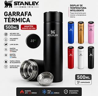 Garrafa térmica 500ml Digital com marca stanley