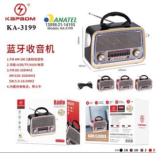 Radio Portátil Altomex A-3199 Am Fm Sd Usb Bluetooth