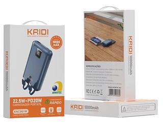 Carregador Portátil 10000mAh - Carregamento Rápido 22.5W Power Bank Carregador Saída dupla