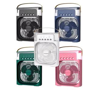 ￼Refrigerador De Ar Ventilador Umidificador Com Led Reservatório De Água Led Tipo C USB