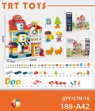 Brinquedo bloco infantil masculino e feminino com132pc