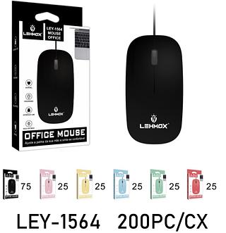 mouse com fio com colorido lehmox