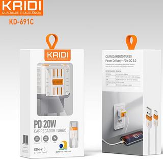 CARREGADOR TURBO PARA TYPE-C PD 20W—kaidi