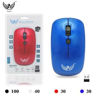 ￼Mouse Sem Fio Optico Slim + Adaptador Wirelless 2.4ghz（usb danba tras）