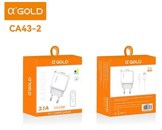 CARREGADOR RAPIDO PARA iPHONE 3.1A 1 USB AGOLD