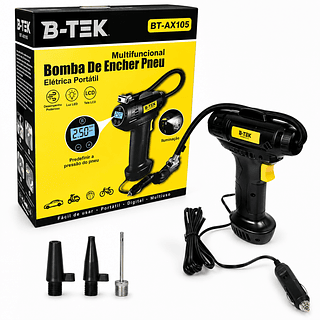 Bomba Compressor De Ar 120w Digital Carro Moto Bicicleta-LKD-212