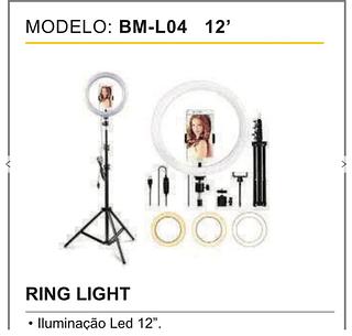 Ring Light Iluminador Anel Luz 30cm 12 Polegadas C/tripé grande