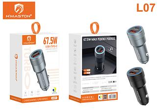 Fonte Carregador carro USB + Tipo-c 67.5W- Hmaston-L06
