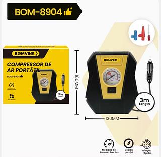 BOMBA COMPRESSOR DE AR POTATIL CABO 3M