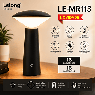 Lâmpada de toque recarregável USB lâmpada de atmosfera romântica