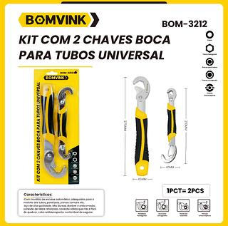 KIT COM 2 CHAVES BOCA _uton PARA TUBOS UNIVERSAL