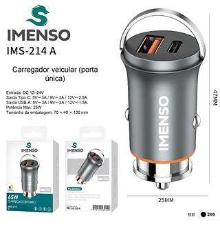Carregador Veicular Imenso Original 25W