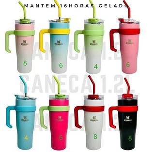 garrafa termica 1250ml Com palha standley