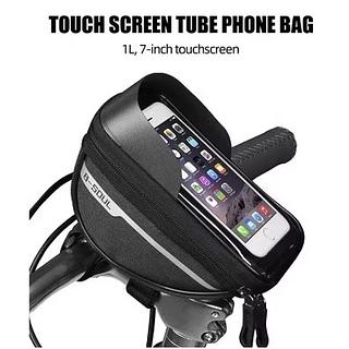 Bolsa Case Celular Bike Bicicleta Quadro Tamanho 7Polegado Preta Novo Modelo ou Bolsa—BMAX